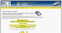 Desktop Screenshot of bargaincarrental.com.au